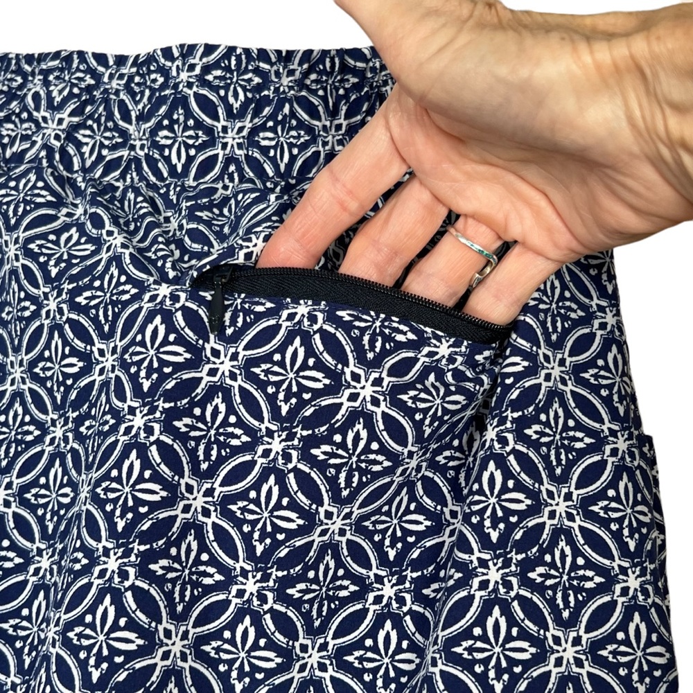 T by Talbots Women’s Faux Wrap Skirt Skort With Bike Shorts Attached  XS EUC - Picture 6 of 9